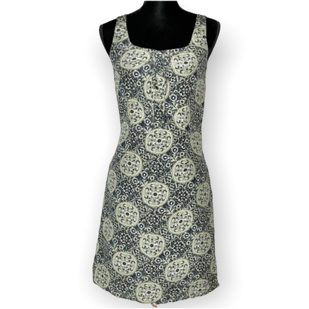 Merona women’s Vintage 100% silk floral paisley mini sleeveless size 6 hippie